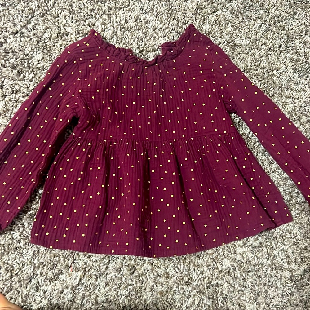 Cat & jack maroon long sleeve size 4t